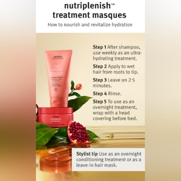 AVEDA nutriplenish™ treatment masque deep moisture Mini 25ml BRAND NEW - Picture 7 of 11